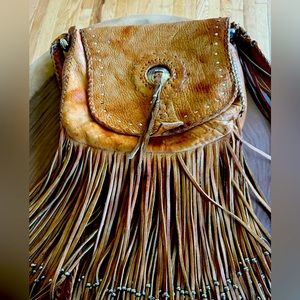 Leather Fringe Women’s crossbody purse